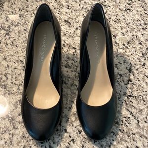 New, never worn Franco Sarto black wedge shoes